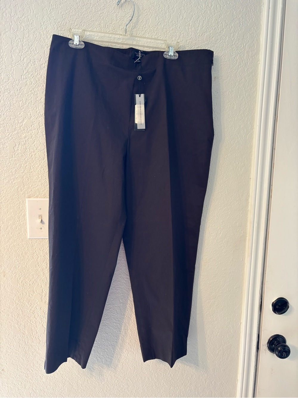 Talbots Cropped Straight-Leg Pants in Deep Brown